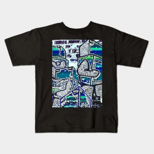 Punk Robots blue Kids T-Shirt